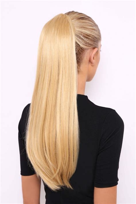 blonde ponytail extensions|blonde ponytail extension human hair.